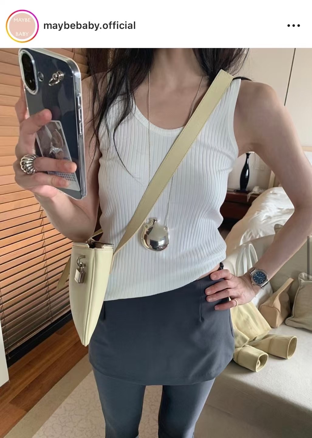 NAM.2韓國直郵㊣東大門實拍女裝新款熱賣25春夏時尚吊帶背心EDINBURGH吊帶/背心