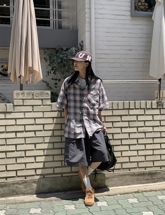 DOUBLE.S韓國直郵㊣女裝新款休閑熱賣25春夏人氣短褲工裝褲DOUBLE.S短褲