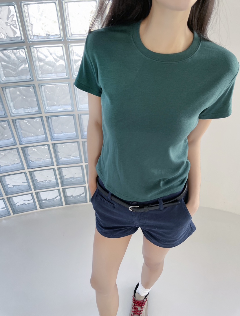 DOUBLE.S韓國直郵㊣東大門實拍女裝新款熱賣推薦25春夏T恤天絲DOUBLE.ST恤圖色8