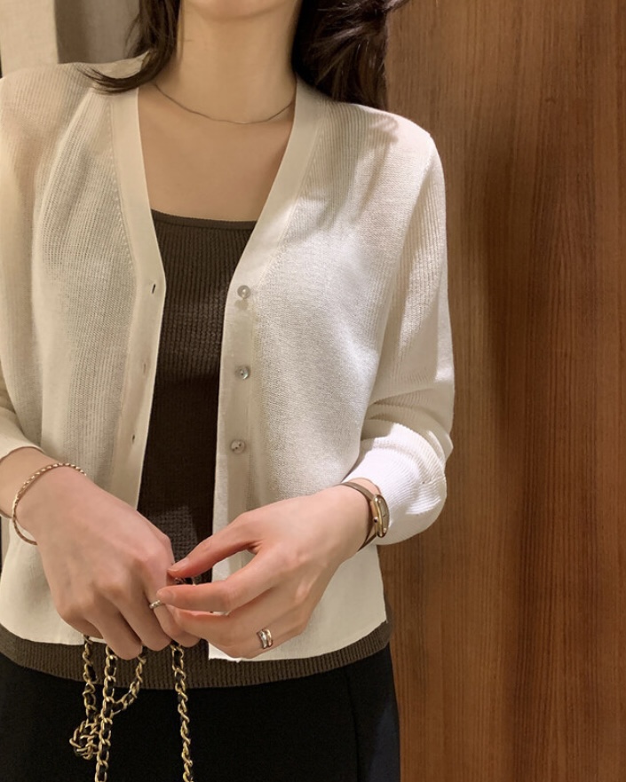 MAYBEEN韓國直郵㊣女裝新款休閑熱賣推薦時尚25春夏針織衫開衫MAYBEEN針織衫