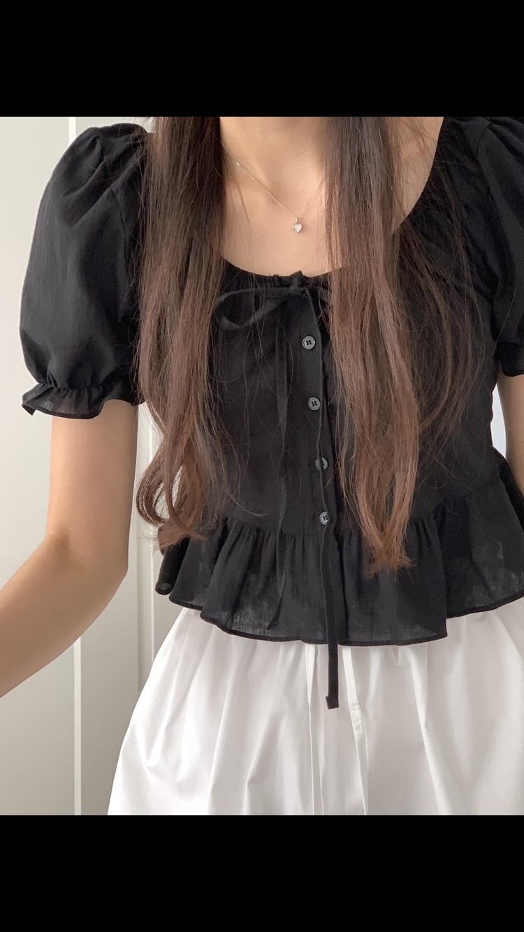 ROUGH韓國直郵㊣女裝新品熱賣推薦休閑25春夏人氣襯衫蕾絲衫ROUGH襯衫/蕾絲衫