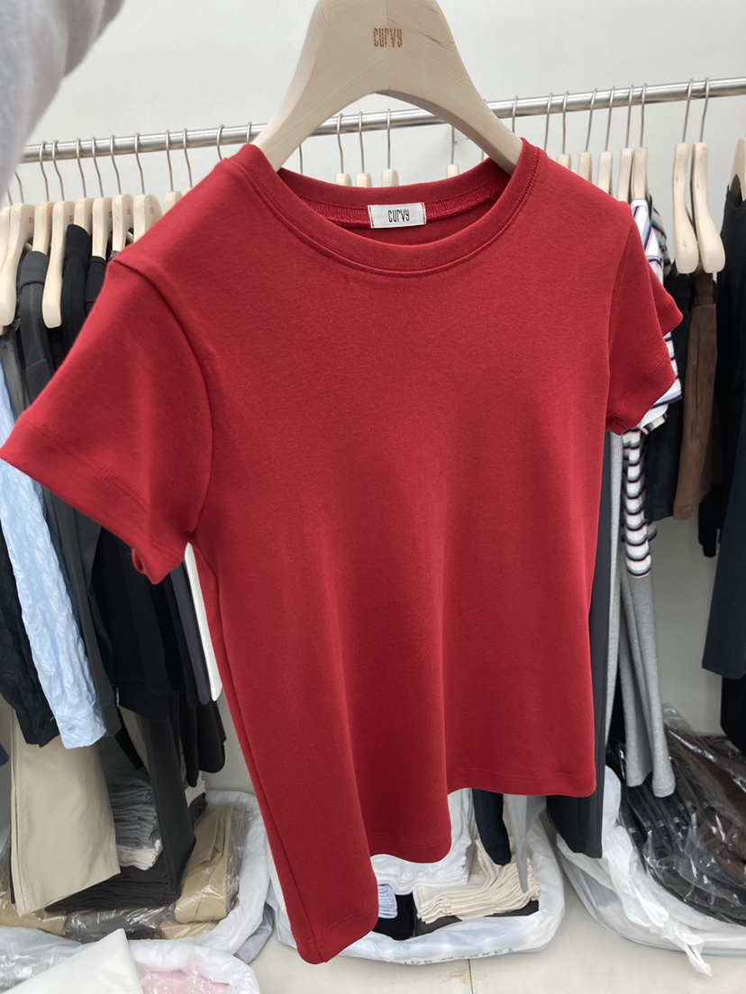 CURVY韓國直郵㊣女裝新品人氣休閑時尚推薦熱賣25春夏T恤CURVYT恤