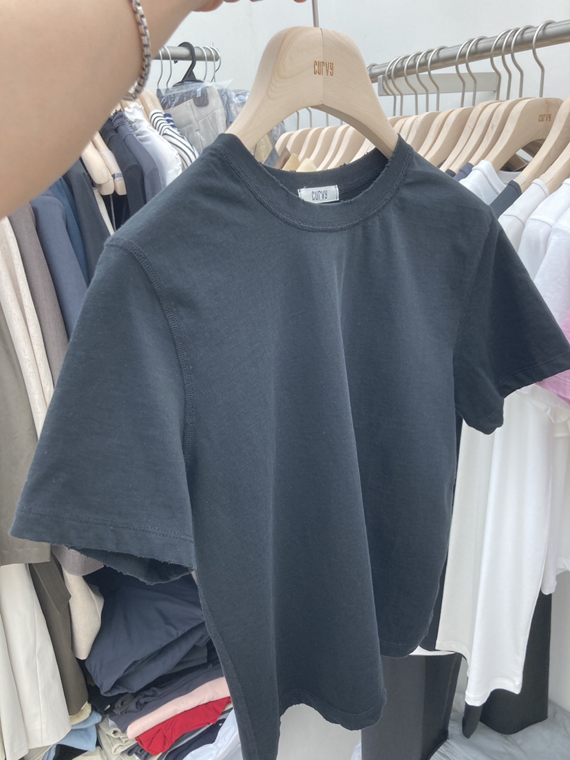 CURVY韓國直郵㊣東大門實拍女裝新款推薦休閑25春夏熱賣T恤CURVYT恤圖色4