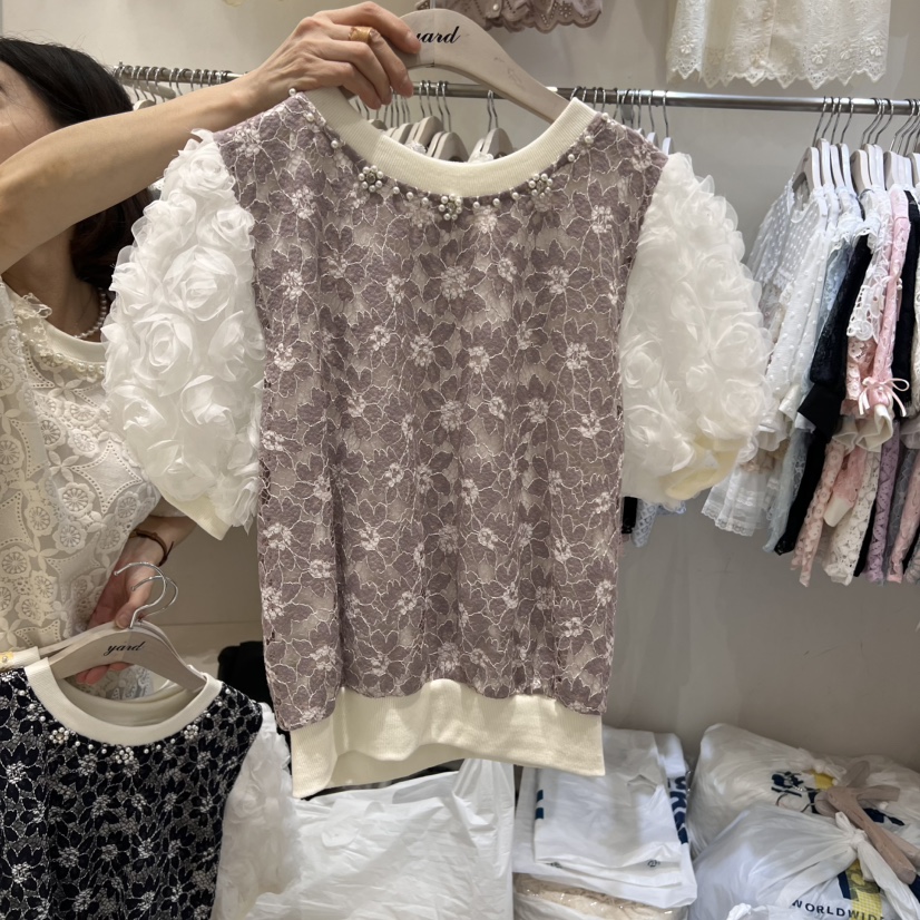 YARD韓國㊣直郵東大門代購女裝新品時尚推薦25春夏襯衫蕾絲衫YARD襯衫/蕾絲衫