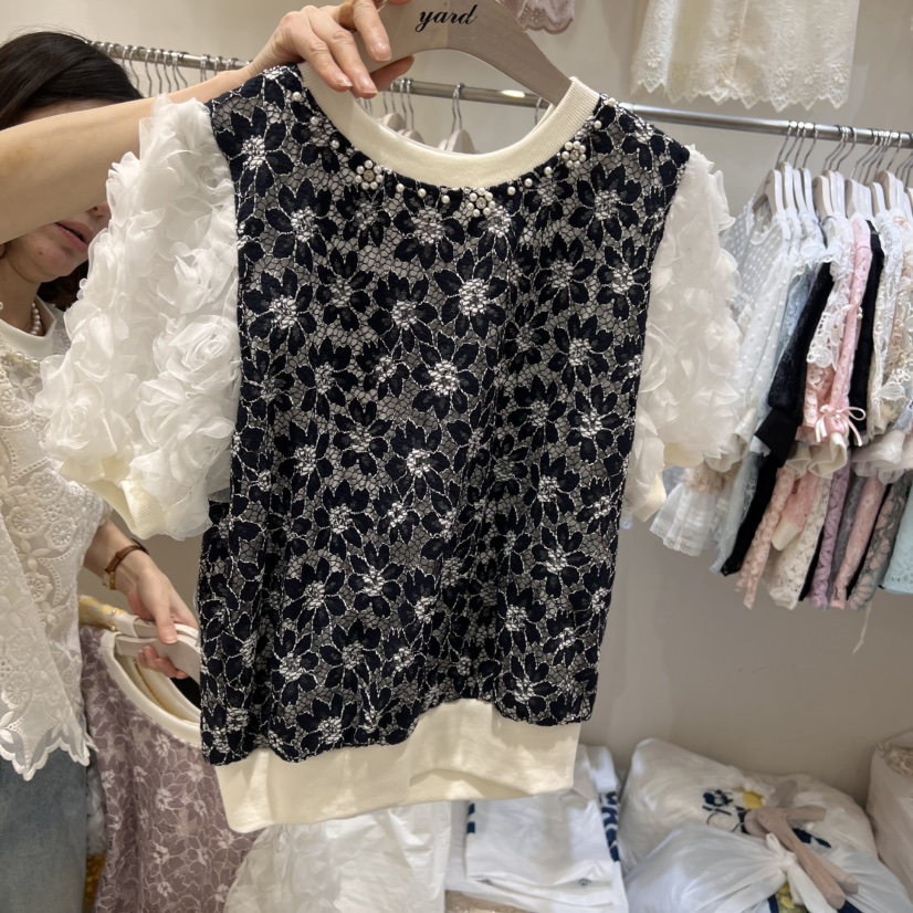 YARD韓國㊣直郵東大門代購女裝新品時尚推薦25春夏襯衫蕾絲衫YARD襯衫/蕾絲衫圖色3