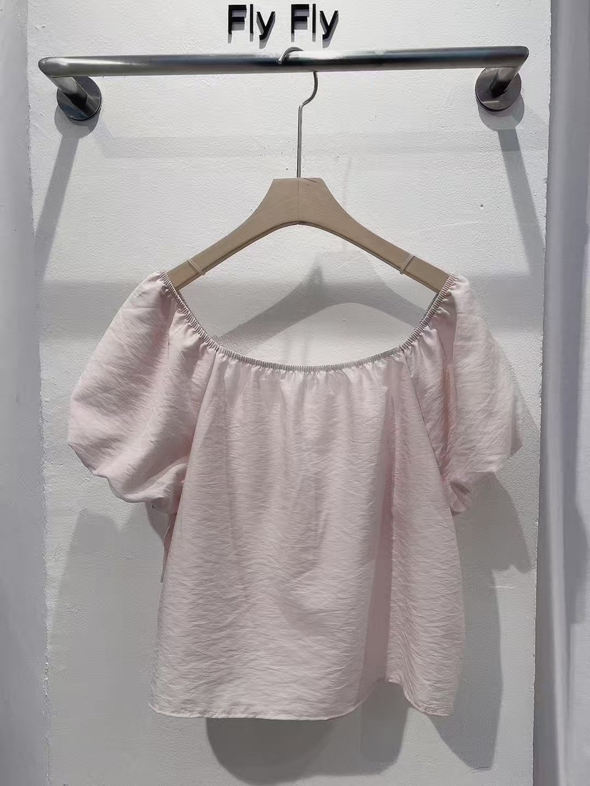 FIL FIL韓國㊣直郵東大門代購女裝新品人氣襯衫蕾絲衫褶皺FIL FIL襯衫/蕾絲衫