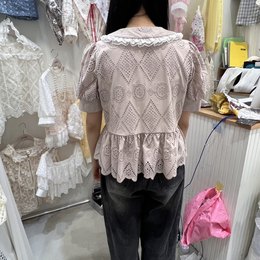 YARD韓國直郵㊣女裝新品人氣時尚熱賣休閑推薦25春夏襯衫蕾絲衫YARD襯衫/蕾絲衫