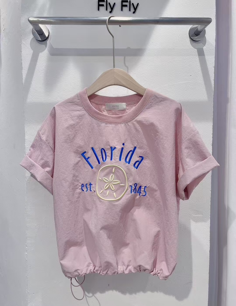 FIL FIL韓國直郵㊣東大門實拍女裝新品熱賣時尚人氣T恤刺繡FIL FILT恤