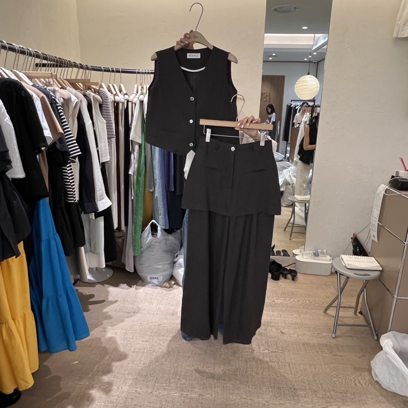 W AND J韓國㊣直郵東大門代購女裝新品時尚休閑推薦套裝套裝W AND J套裝圖色2