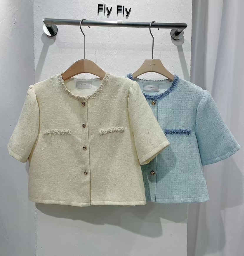 FIL FIL直郵韓國代購㊣女裝新品25春夏休閑人氣夾克粗花呢FIL FIL夾克