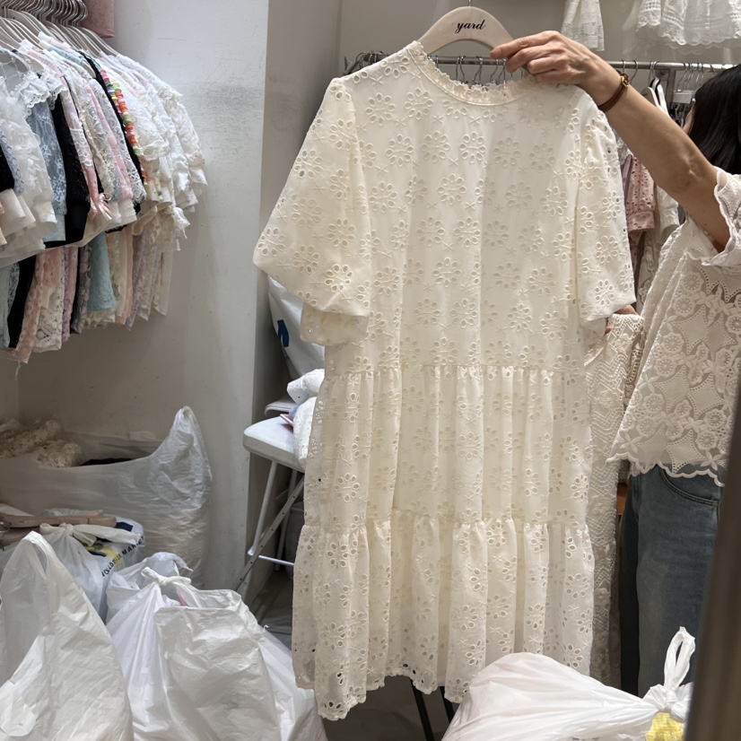 YARD韓國㊣直郵東大門代購女裝新款人氣推薦25春夏連衣裙刺繡YARD連衣裙圖色2