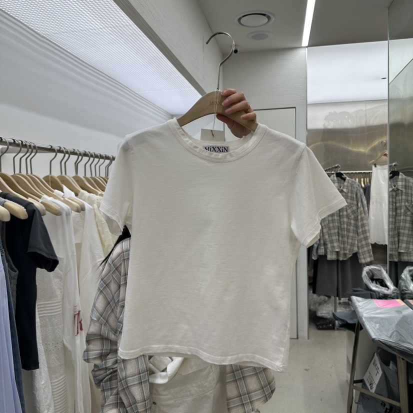 MIXXIN直郵韓國代購㊣女裝新品熱賣時尚25春夏推薦休閑人氣T恤MIXXINT恤圖色1