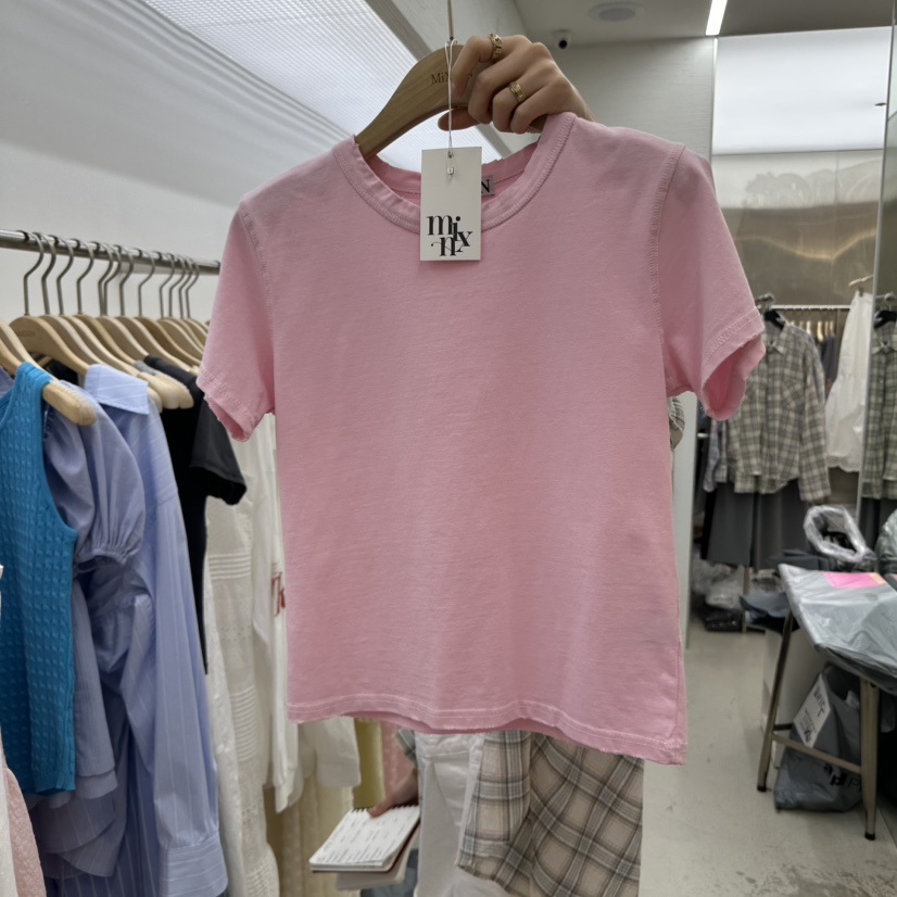 MIXXIN直郵韓國代購㊣女裝新品熱賣時尚25春夏推薦休閑人氣T恤MIXXINT恤圖色2