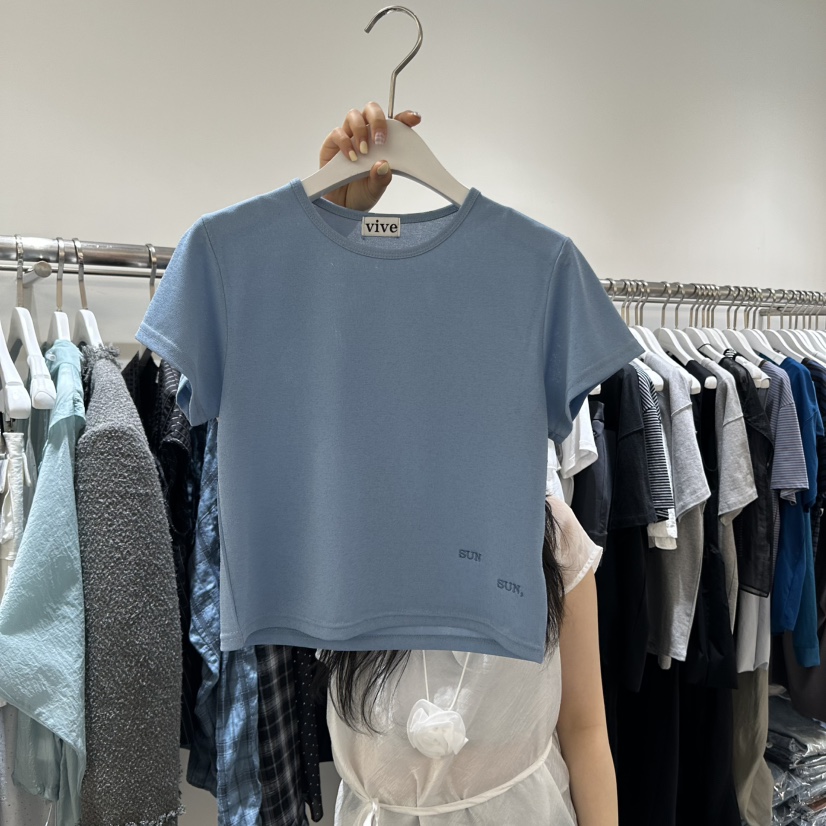VIVE韓國㊣直郵東大門代購女裝新品推薦25春夏休閑時尚熱賣T恤VIVET恤圖色2