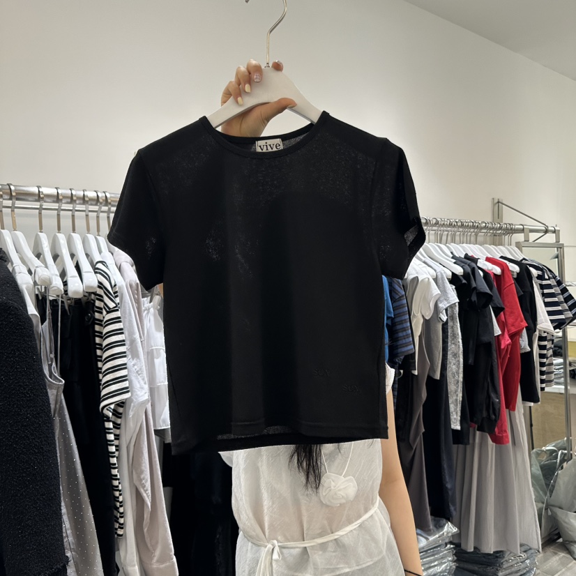 VIVE韓國㊣直郵東大門代購女裝新品推薦25春夏休閑時尚熱賣T恤VIVET恤圖色3