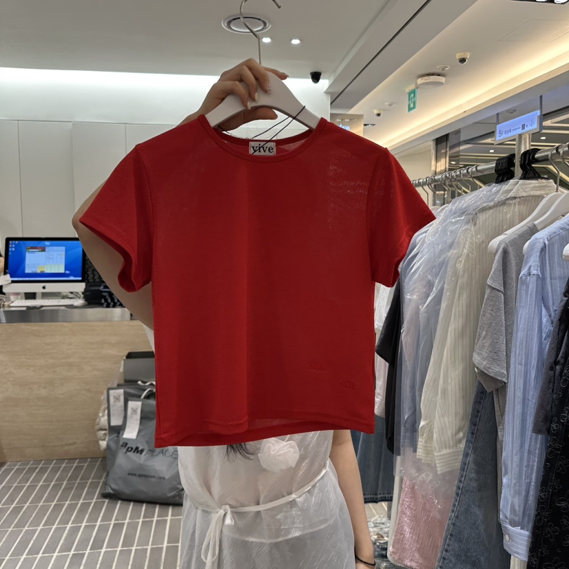 VIVE韓國㊣直郵東大門代購女裝新品推薦25春夏休閑時尚熱賣T恤VIVET恤圖色4