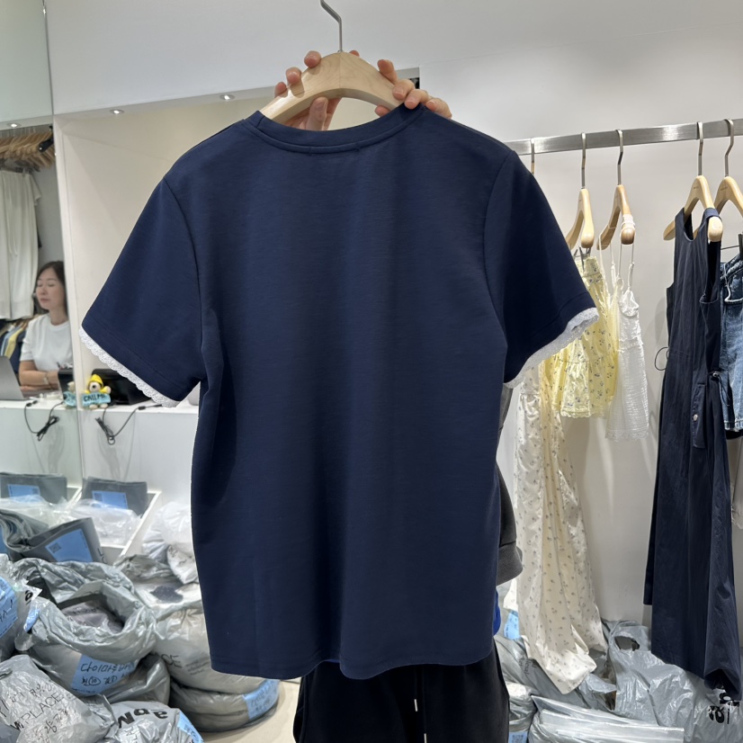 RICH SISTER直郵韓國代購㊣女裝新品時尚熱賣休閑人氣25春夏T恤RICH SISTERT恤