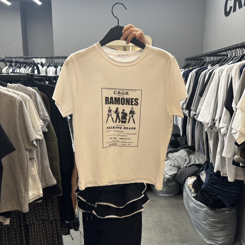 CREDITO韓國㊣直郵東大門代購女裝新款25春夏人氣時尚推薦T恤Came_l 家T恤圖色1