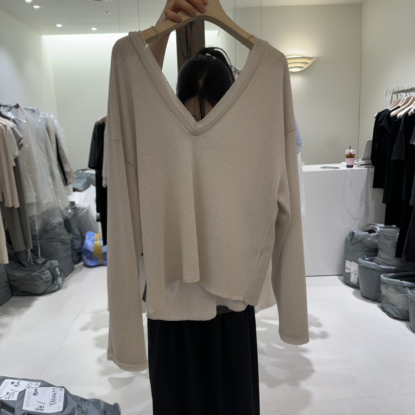 AVECNOUS韓國直郵㊣東大門實拍女裝新款推薦針織衫不含內搭AVECNOUS針織衫