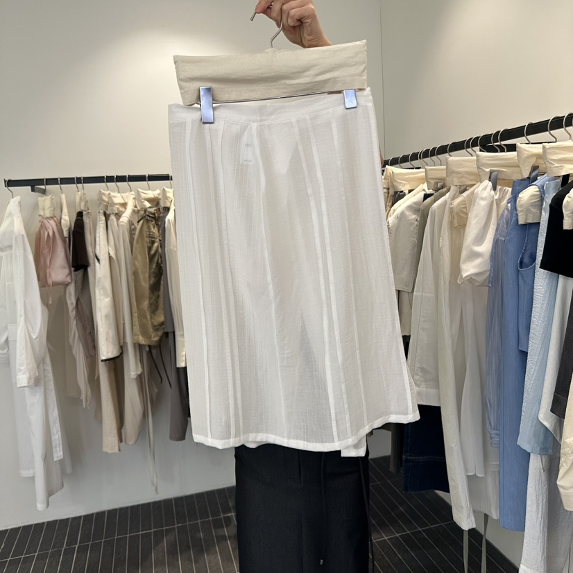 FIND-P韓國直郵㊣東大門實拍女裝新品25春夏半身裙中短裙透明FIND-P半身裙/中短裙