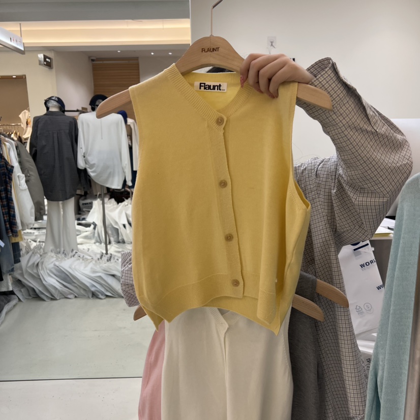 FLAUNT韓國直郵㊣東大門實拍女裝新款時尚人氣休閑熱賣馬甲FLAUNT馬甲圖色3