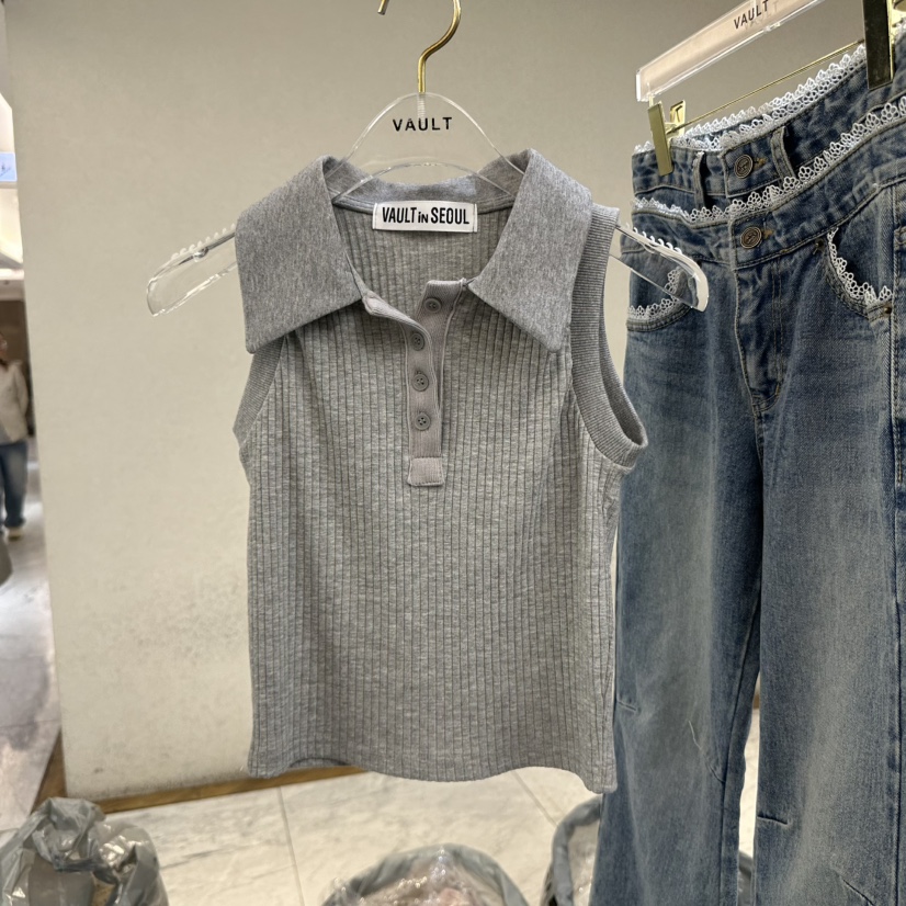VAULT韓國直郵㊣女裝新品時尚推薦25春夏熱賣休閑人氣吊帶背心VAULT吊帶/背心圖色2