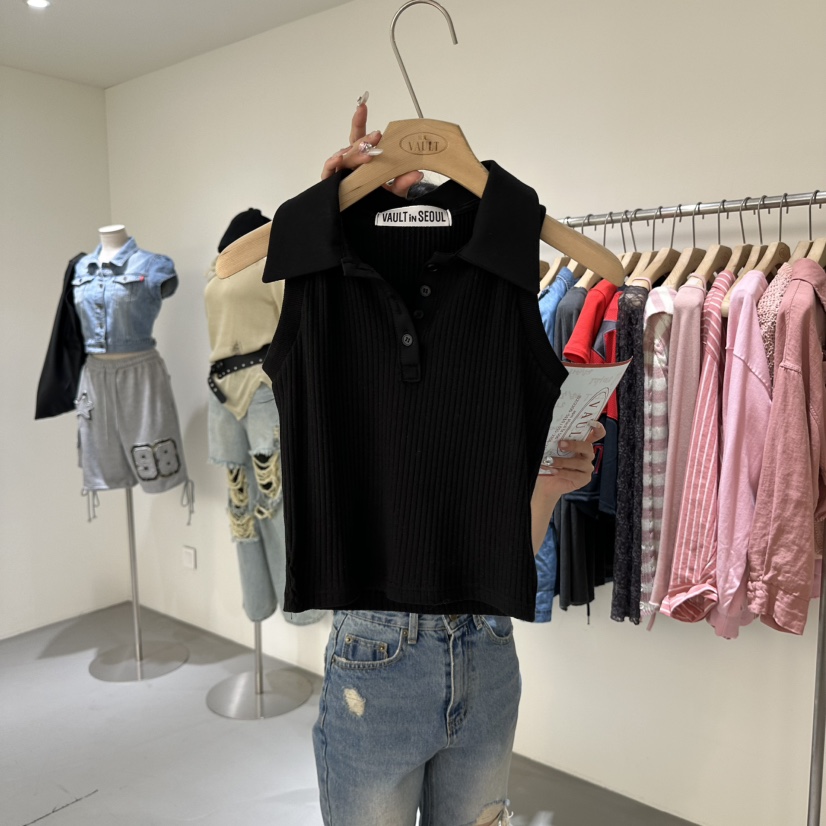 VAULT韓國直郵㊣女裝新品時尚推薦25春夏熱賣休閑人氣吊帶背心VAULT吊帶/背心圖色3