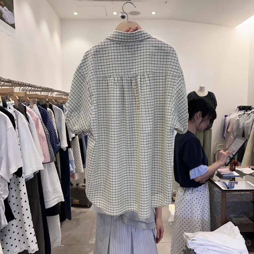 TAN&COMO韓國直郵㊣東大門實拍女裝新款人氣襯衫蕾絲衫tan-COMO襯衫/蕾絲衫
