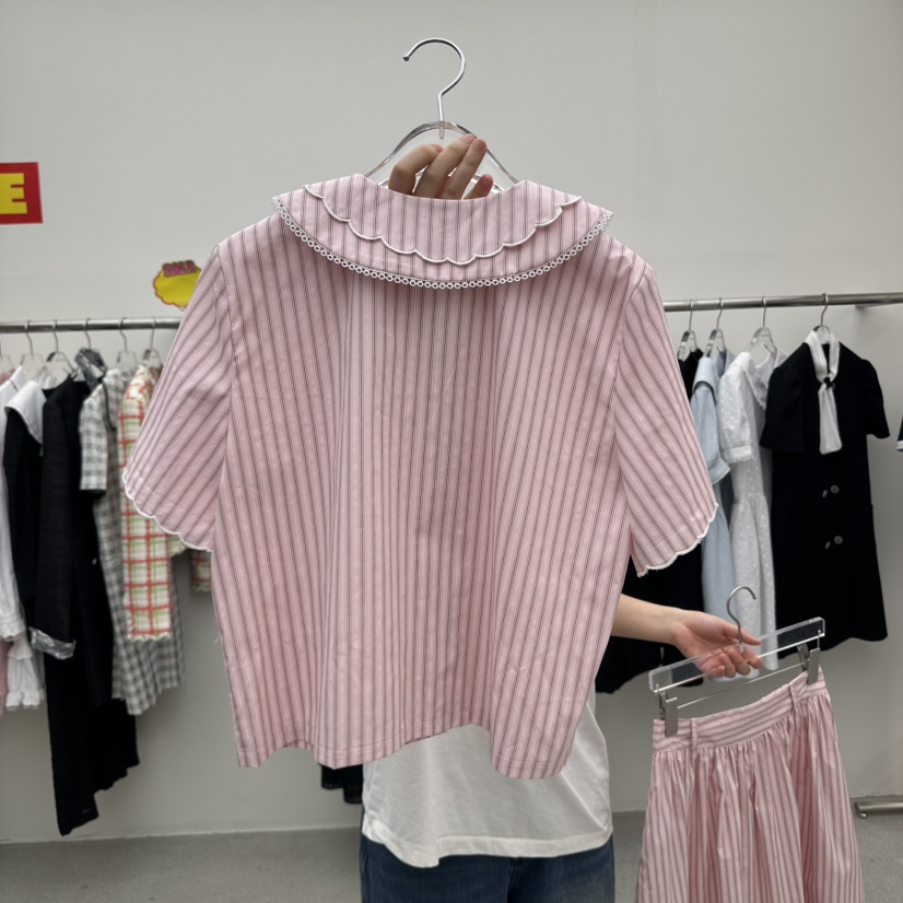 ANNA VERRY-P韓國直郵㊣東大門實拍女裝新品25春夏襯衫蕾絲衫ANNA VERRY/BELIEVE襯衫/蕾絲衫