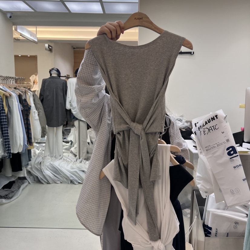 FLAUNT韓國直郵㊣女裝新品推薦25春夏時尚休閑熱賣吊帶背心FLAUNT吊帶/背心
