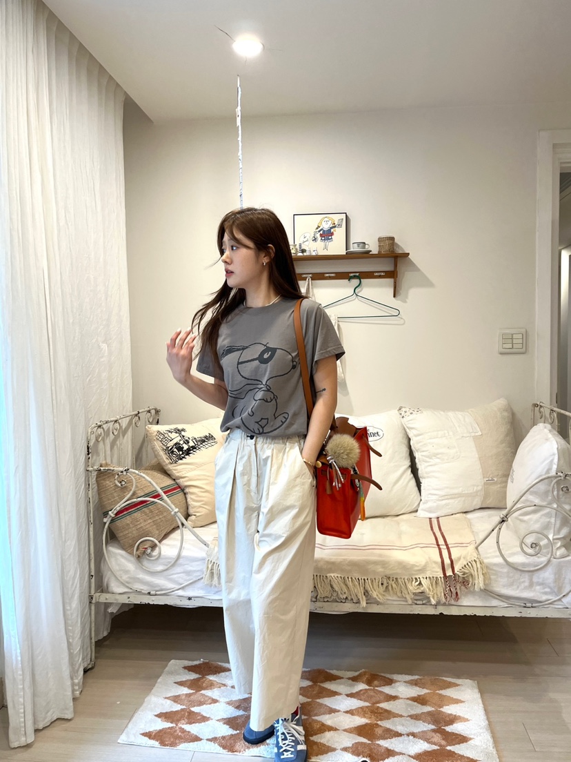 AT NOTE直郵韓國代購㊣女裝新品25春夏人氣熱賣休閑T恤史努比AT NOTET恤