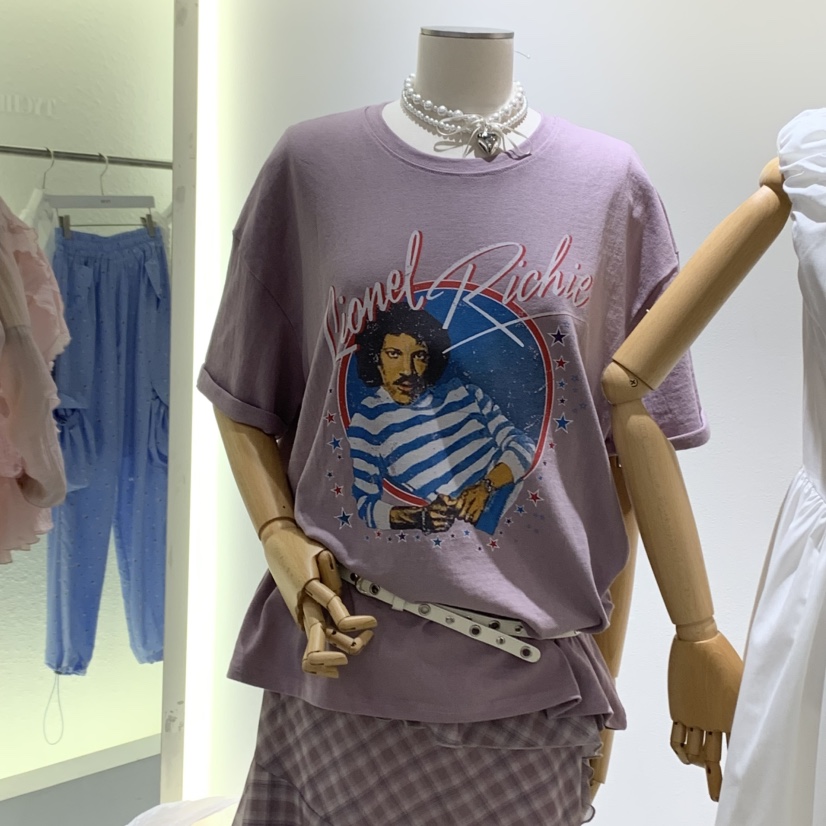 TYCHE韓國㊣直郵東大門代購女裝新品25春夏休閑熱賣人氣T恤TYCHET恤圖色1