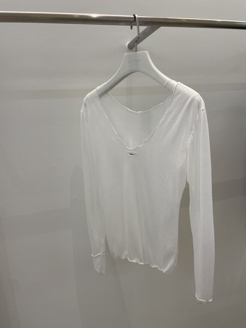 BETTER直郵韓國代購㊣女裝新品25春夏熱賣時尚休閑長袖T恤透明BETTER長袖T恤