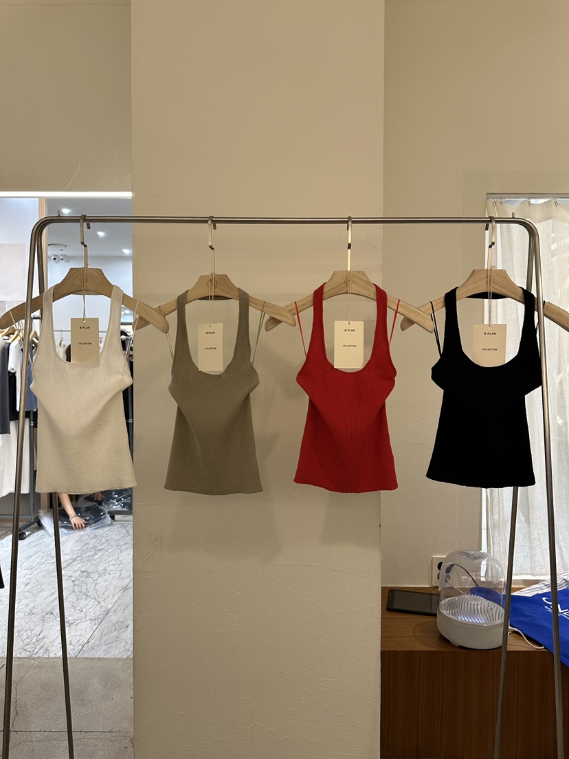 BPLAN韓國直郵㊣女裝新品時尚人氣休閑熱賣推薦25春夏吊帶背心BPLAN吊帶/背心