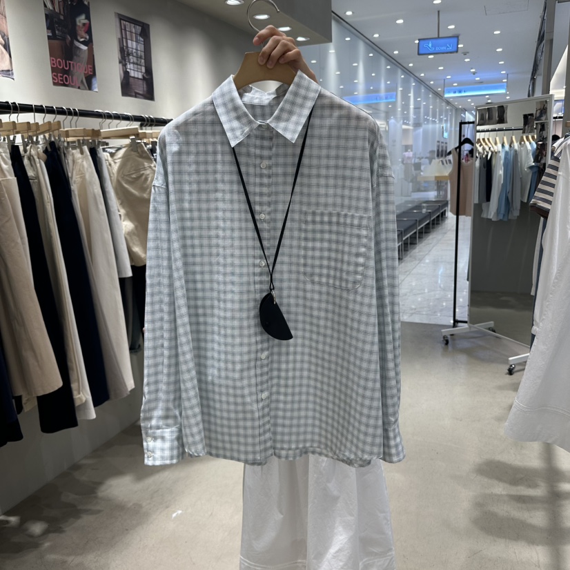 BOUTIQUE SEOUL-P韓國直郵㊣女裝新品時尚熱賣襯衫蕾絲衫But ton/BOUTIQUE SEOUL襯衫/蕾絲衫