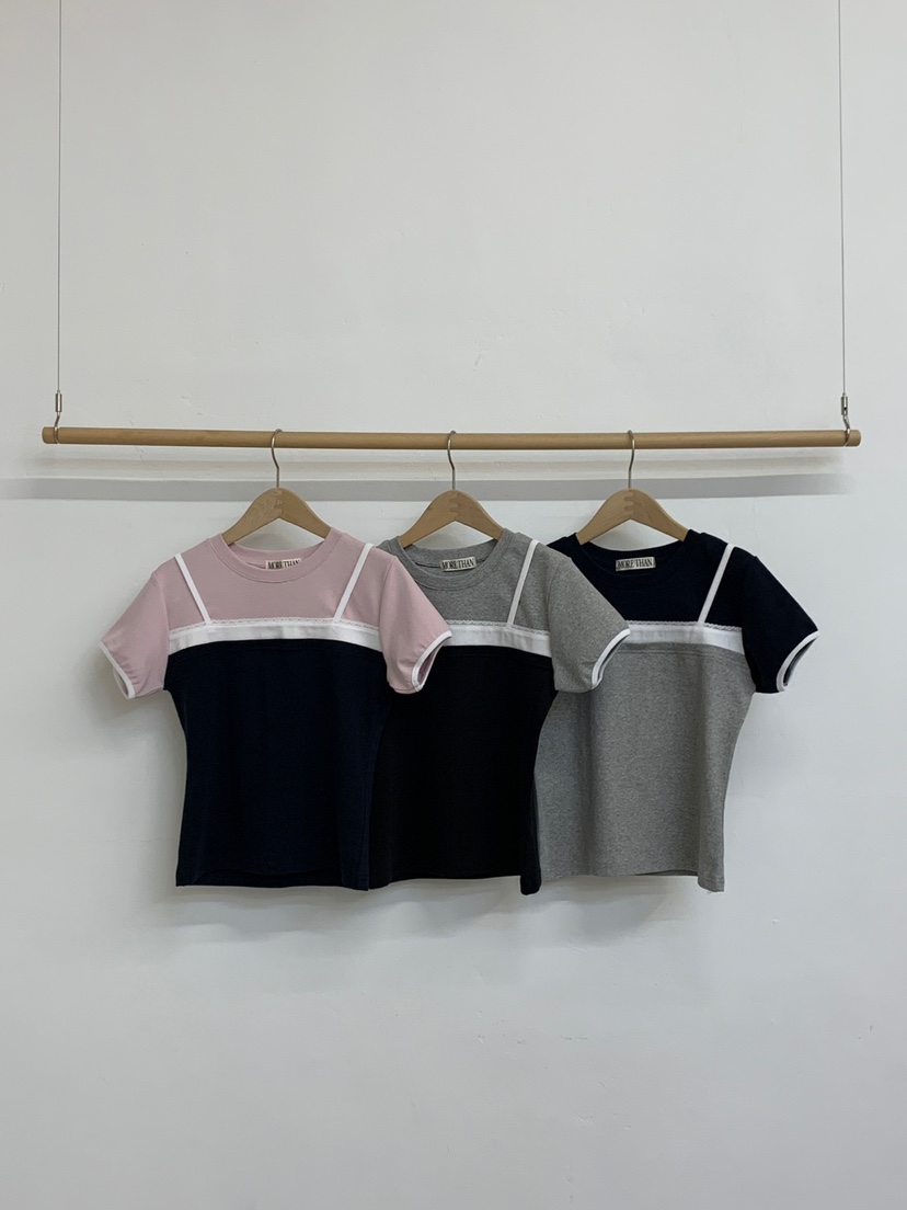 MORE THAN-P韓國直郵㊣東大門實拍女裝新款時尚熱賣25春夏T恤MORE THANT恤