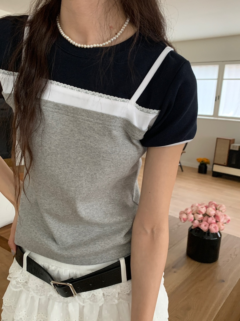 MORE THAN-P韓國直郵㊣東大門實拍女裝新款時尚熱賣25春夏T恤MORE THANT恤