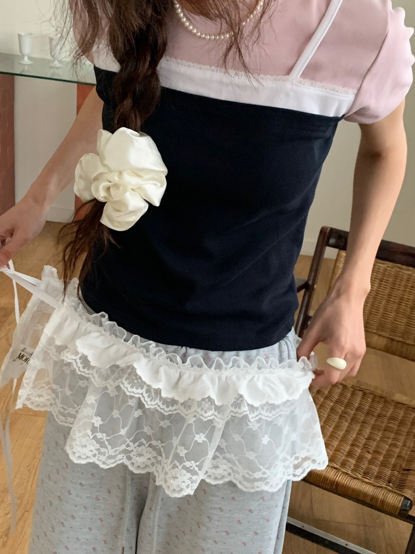 MORE THAN-P韓國直郵㊣東大門實拍女裝新款時尚熱賣25春夏T恤MORE THANT恤