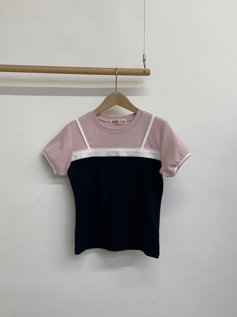 MORE THAN-P韓國直郵㊣東大門實拍女裝新款時尚熱賣25春夏T恤MORE THANT恤圖色2