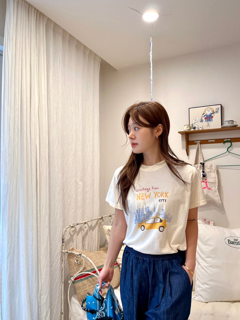 AT NOTE韓國直郵㊣東大門實拍女裝新款時尚休閑熱賣25春夏T恤AT NOTET恤