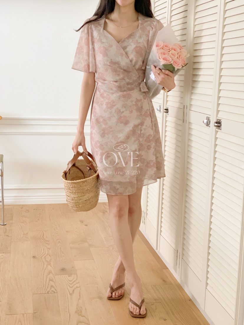 OVE韓國直郵㊣東大門實拍女裝新款休閑人氣熱賣時尚25春夏連衣裙OVE連衣裙