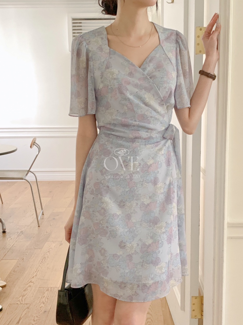 OVE韓國直郵㊣東大門實拍女裝新款休閑人氣熱賣時尚25春夏連衣裙OVE連衣裙