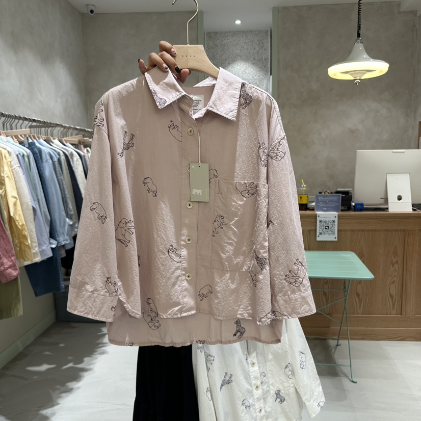 DELI JENNY直郵韓國代購㊣女裝新款時尚人氣休閑襯衫蕾絲衫DELI JENNY襯衫/蕾絲衫圖色3