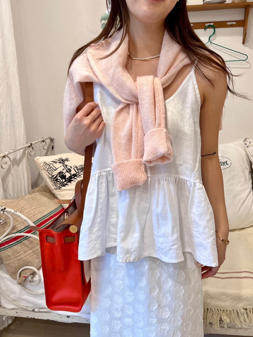 AT NOTE直郵韓國代購㊣女裝新品25春夏熱賣時尚吊帶背心亞麻AT NOTE吊帶/背心