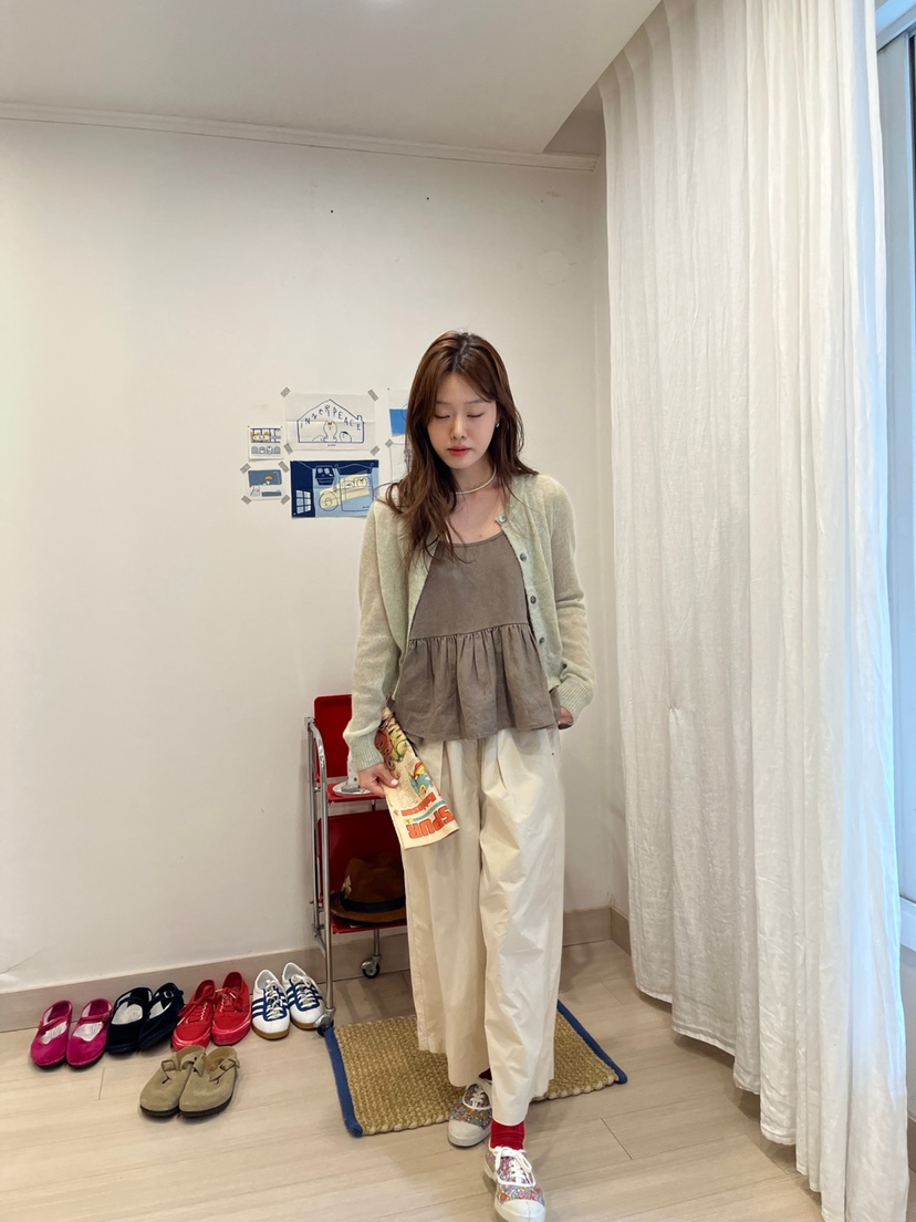 AT NOTE直郵韓國代購㊣女裝新品25春夏熱賣時尚吊帶背心亞麻AT NOTE吊帶/背心