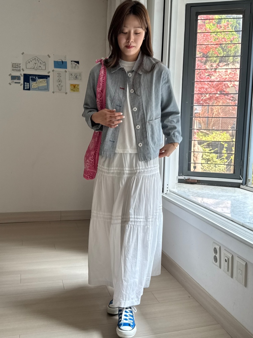 AT NOTE韓國直郵㊣女裝新款休閑推薦時尚熱賣25春夏夾克條紋AT NOTE夾克