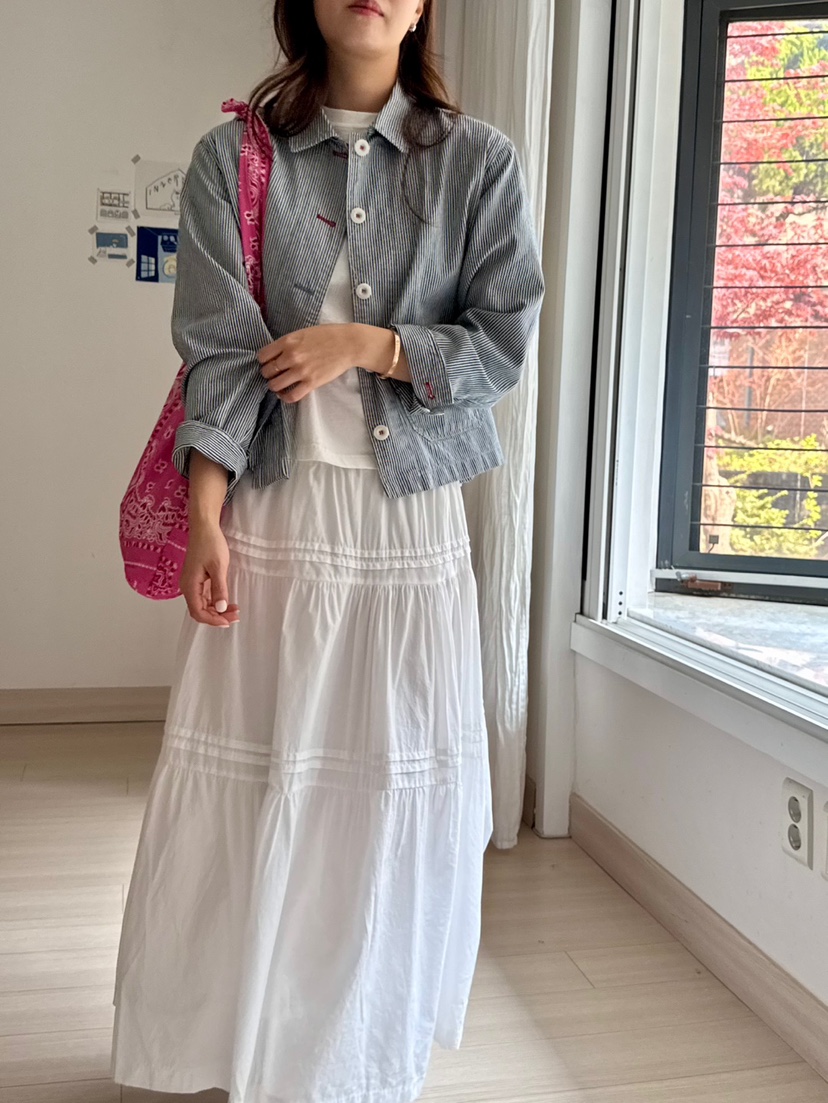AT NOTE韓國直郵㊣女裝新款休閑推薦時尚熱賣25春夏夾克條紋AT NOTE夾克