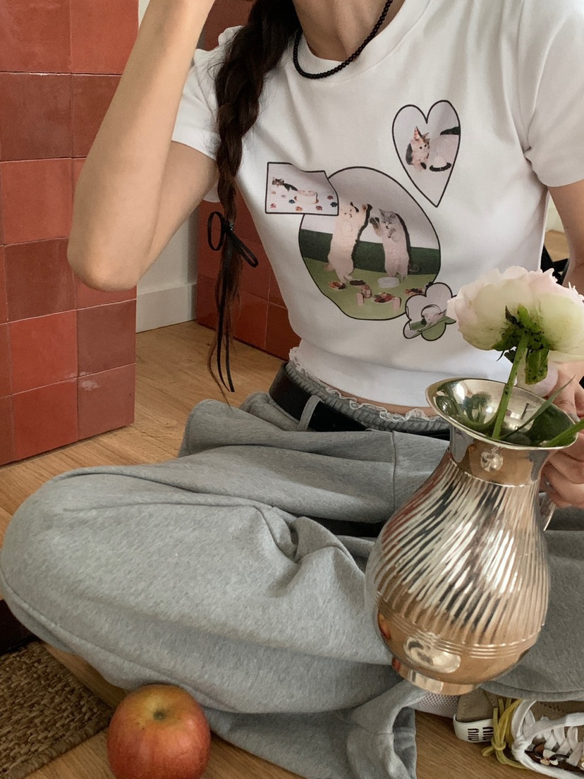 MORE THAN-P直郵韓國代購㊣女裝新款推薦人氣25春夏休閑T恤MORE THANT恤