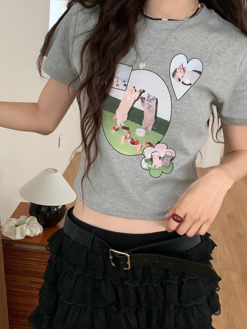 MORE THAN-P直郵韓國代購㊣女裝新款推薦人氣25春夏休閑T恤MORE THANT恤