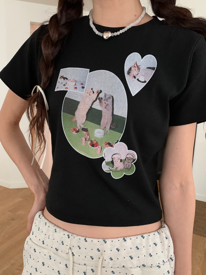 MORE THAN-P直郵韓國代購㊣女裝新款推薦人氣25春夏休閑T恤MORE THANT恤